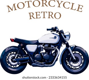 Vector Motorcycle classic logo illustration