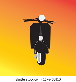 vector motorcycle design with black color can be use for any design project