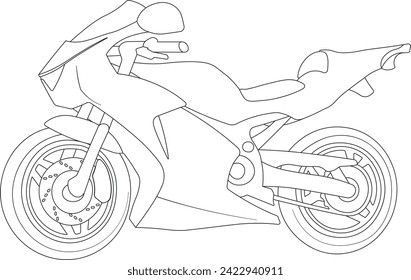 vector motorcycle drawing without background