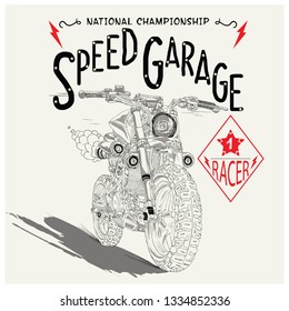 vector motorcycle graphic illustration