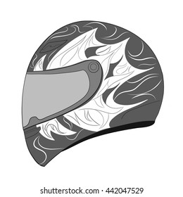 vector motorcycle helmet