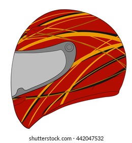 vector motorcycle helmet