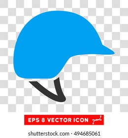 Vector Motorcycle Helmet EPS vector icon. Illustration style is flat iconic bicolor blue and gray symbol on a transparent background.
