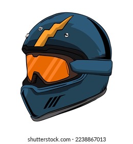 vector Motorcycle helmet, helmet illustration for tshirt design
