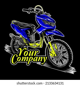 VECTOR MOTORCYCLE MATIC TRAIL CROSS FOR ILLUSTRATION OR MERCHANDISE