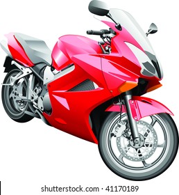 Vector motorcycle on white background