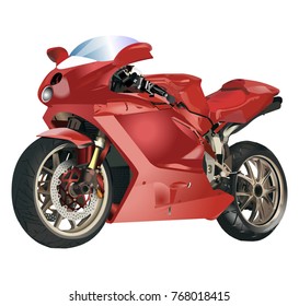 Vector motorcycle on white background