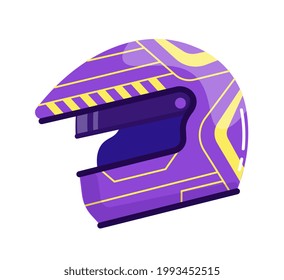 Vector motorcycle racing helmet isolated on white background