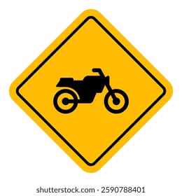 Vector Motorcycle Road Sign Illustration