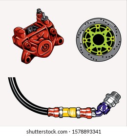 vector motorcycle spare part design 2