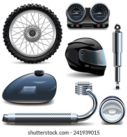 Vector Motorcycle Spares Icons