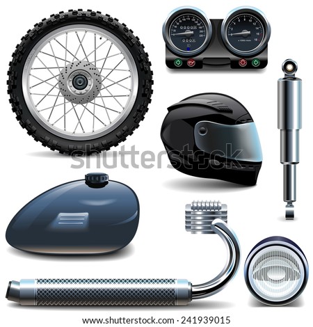 Vector Motorcycle Spares Icons