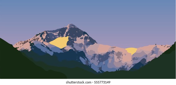 Vector of Mount Everest