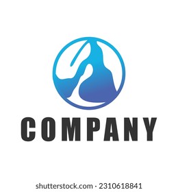 vectorial Mountain abstract sign Branding Identity Plantilla de diseño corporativo Aislado en un fondo blanco.