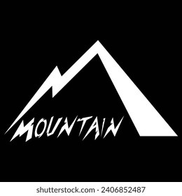 vector mountain with black background