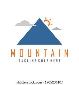 vector mountain design in blue color