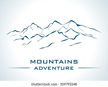 vector mountain emblem logo illustration