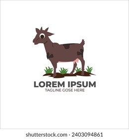 Vector mountain goat logo template