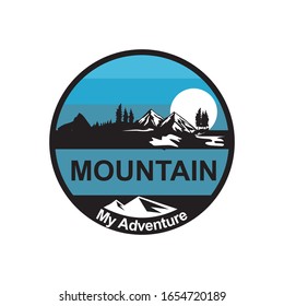 Vector mountain graphic for t shirt and other uses.