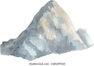 Vector of Mountain inspired from Mount Everest, watercolor traditional painting