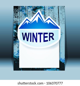 Vector mountain landmark emblem