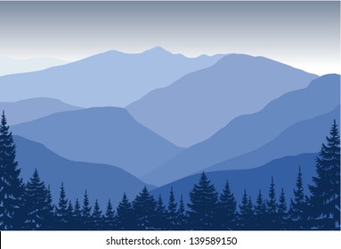vector mountain landscape