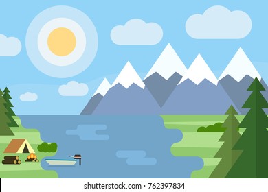 vector mountain landscape