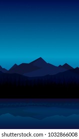 vector mountain landscape illustration
