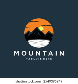 vector mountain logo Art design for prints, t-shirt prints, posters, covers and advertising