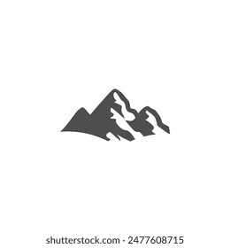vector mountain logo. It can be used as a logo for a brand of climbing equipment or as a logo for a company on the slopes of a mountain.