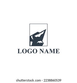 Vector mountain logo design concept template