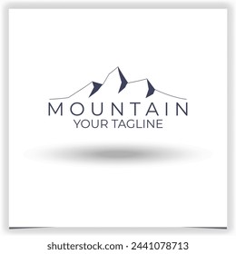 Vector mountain logo design template