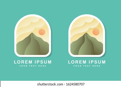 vector mountain logo illustration that is very awesome, this design can be printed and can also for digital purposes.