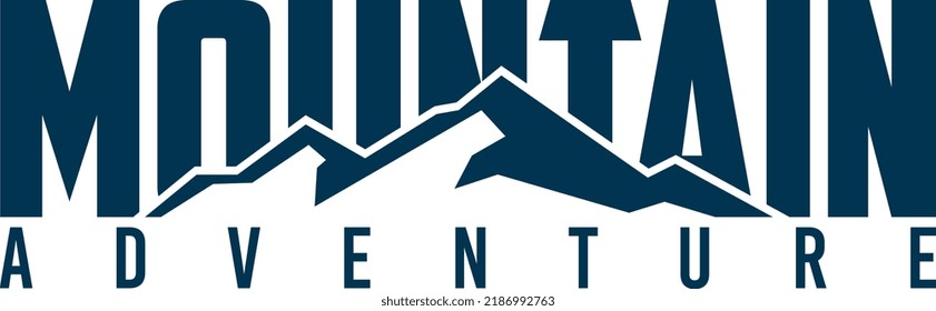 ilustración de logotipo de montaña vectorial,vista de montaña