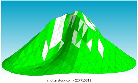 A vector mountain in low-polygonal style