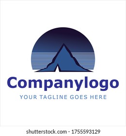 montaña vectorial moderna. Plantilla de logotipo de aventura para su empresa o negocio.