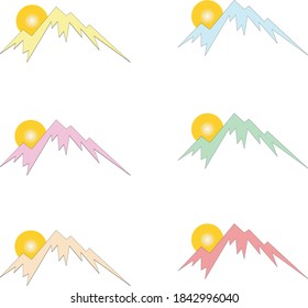 vector mountain natural wallpaper background