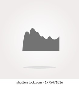 vector mountain on glossy web icon