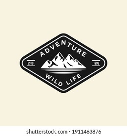 vector mountain and outdoor adventures logo designs, vintage style