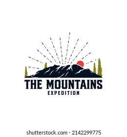 vector mountain and outdoor adventures logo