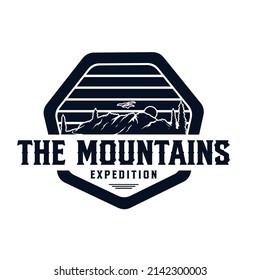 logo de vectores de montaña y aventuras al aire libre