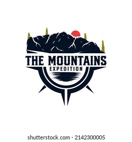 vector mountain and outdoor adventures logo