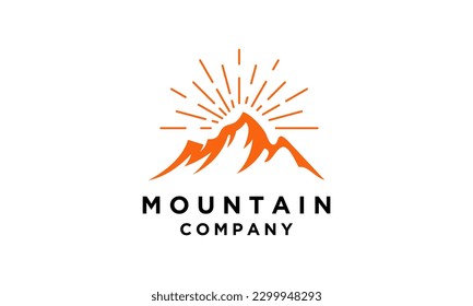 vector mountain and outdoor adventures logo designs, vintage style