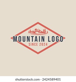 logo de vector mountain and outdoor adventures