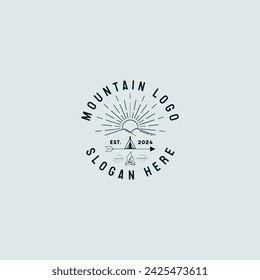 Vector Berg- und Outdoor-Abenteuer Logo
