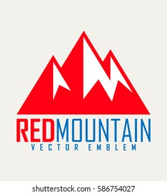 Vector mountain and outdoor adventures logo. Tourism, hiking and camping outdoor label. 