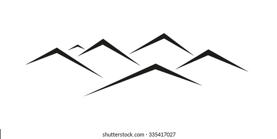 Vector mountain outlines logo.