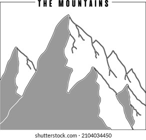 vector mountain pattern. Background natural mountain range landscape