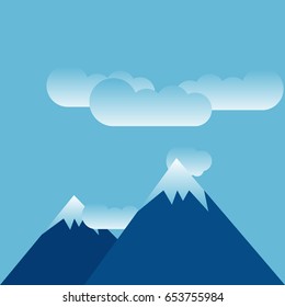 vector mountain photo. gallary icon
