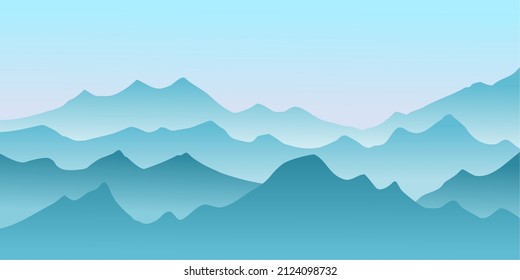 vector mountain ridge background landcsape